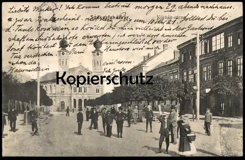 ALTE POSTKARTE SZEKESFEHERVAR KORHAZ-UTCZA SYNAGOGUE Synagoge Ungarn Hungary Hongrie postcard Ansichtskarte cpa AK