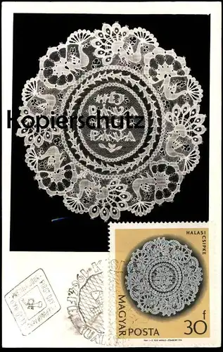 ÄLTERE KARTE UNGARN HALASI CSIPKE MAXIMUMKARTE Carte Maximum Karte Halaser Spitze Decke Halas Stickerei