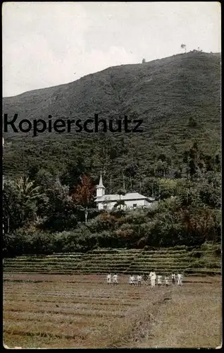 ALTE POSTKARTE SUMATRA TOBALAND RHEINISCHE MISSION MISSIONSKIRCHE Toba-Batak Indonesia Indonesien Ansichtskarte postcard