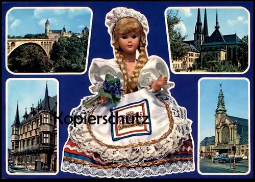 ÄLTERE POSTKARTE LUXEMBOURG MIT PUPPE doll poupée puppet LUXEMBURG cpa postcard AK Ansichtskarte