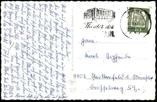 ÄLTERE POSTKARTE MARL MARTIN-LUTHER-STRASSE KAISERS KAFFEE GESCHÄFT HEILAND FISCH VW Volkswagen postcard Ansichtskarte