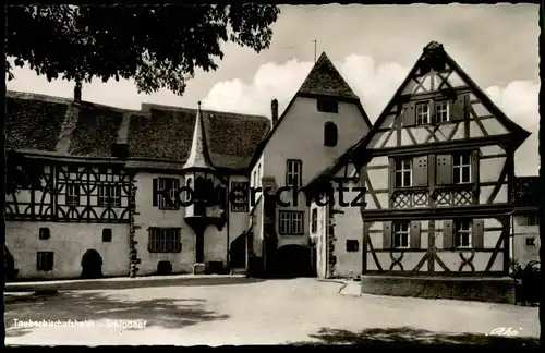 ÄLTERE POSTKARTE TAUBERBISCHOFSHEIM SCHLOSSHOF Schloss chateau castle AK postcard Ansichtskarte cpa