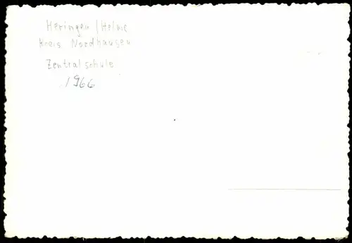 ALTE FOTO POSTKARTE HERINGEN HELME ZENTRALSCHULE Schule school école 1966 KREIS NORDHAUSEN cpa photo postcard