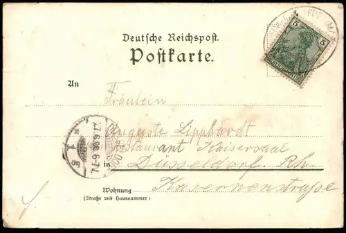 ALTE LITHO POSTKARTE GRUSS AUS BULLAY GESAMTANSICHT TOTALANSICHT PANORAMA ALF-BULLAY Mosel AK Ansichtskarte cpa postcard