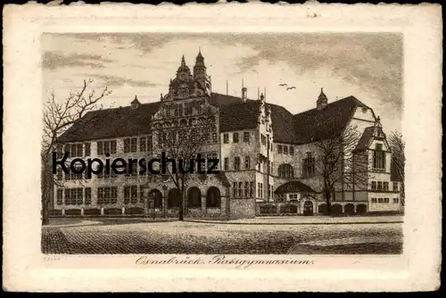 ALTE POSTKARTE OSNABRÜCK REALGYMNASIUM 1916 Stich Schule school école Ansichtskarte AK cpa postcard