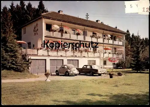 ÄLTERE POSTKARTE WILNSDORF-OBERSDORF HOTEL HAUS SONNE RÖDGEN MERCEDES VW KÄFER Sonnenuhr sundial Ansichtskarte postcard