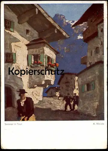 ALTE KÜNSTLER POSTKARTE SOMMER IN TIROL SIGN. ALFONS WALDE Maler Peintre Painter Art Ansichtskarte postcard cpa AK