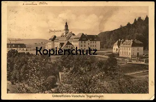 ALTE POSTKARTE SIGMARINGEN UNTEROFFIZIERS VORSCHULE Schule school école Kaserne meine Stube cpa Ansichtskarte postcard