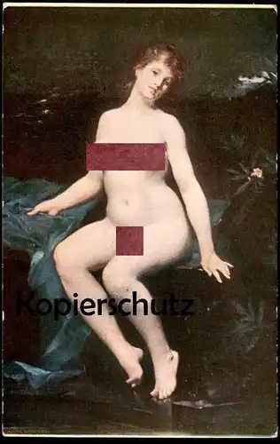 ALTE KÜNSTLER POSTKARTE VENUS MERCIE Wenus Frau femme seins nus nude breast woman nudity Goldschnitt gilt edge cpa AK