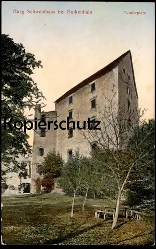 ALTE POSTKARTE BURG SCHWEINHAUS BEI BOLKENHAIN TURNIERPLATZ SWINY BOLKOW Polska Polen Poland Schlesien postcard cpa AK