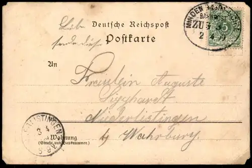 ALTE LITHO POSTKARTE GRUSS AUS BRAKE I. LIPPE SCHLOSS BRAKE 1899 LEMGO castle chateau Ansichtskarte AK cpa postcard