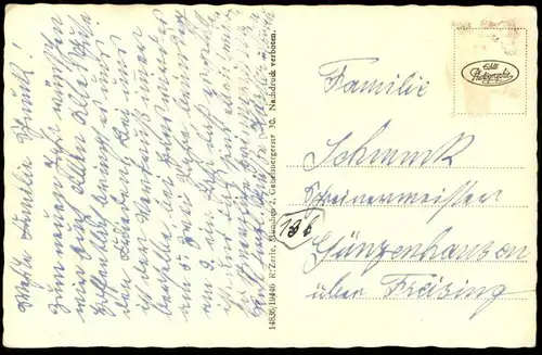 ALTE POSTKARTE BEUERBERG IM LOISACHTAL HOHENLEITEN BLICK AUF DIE ZUGSPITZE Eurasburg AK Ansichtskarte postcard cpa