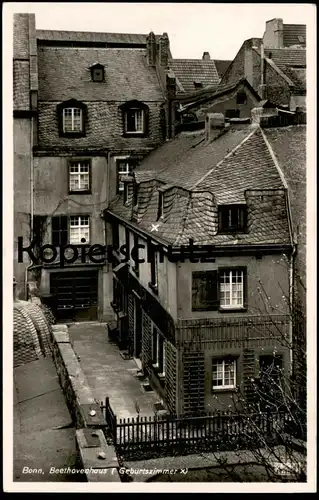 ALTE POSTKARTE BONN GEBURTSHAUS VON BEETHOVEN GEBURTSZIMMER 1939 Ludwig van Komponist Ansichtskarte postcard cpa AK