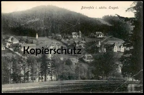 ALTE POSTKARTE BÄRENFELS IM SÄCHSISCHEN ERZGEBIRGE 1918 Totalansicht Panorama Altenberg Ansichtskarte postcard AK cpa