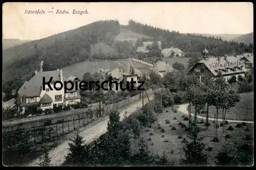 ALTE POSTKARTE BÄRENFELS IM SÄCHSISCHEN ERZGEBIRGE VILLA STAUSS Villen 1918 Panorama Altenberg Ansichtskarte postcard AK