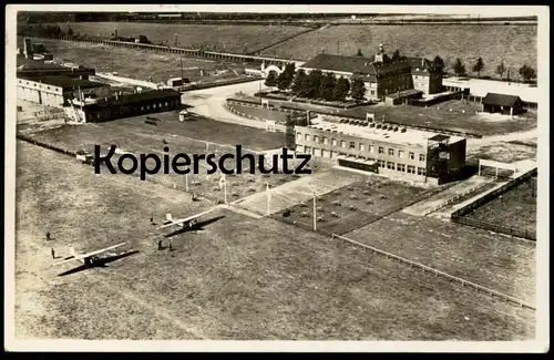 ALTE POSTKARTE GRUSS VON EINEM RUNDFLUG ÜBER DEN FLUGHAFEN MOCKAU Flugtag 17.05.1931 Junkers Leipzig Flughafen airport
