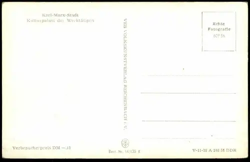 ÄLTERE POSTKARTE KARL-MARX-STADT KULTURPALAST DER WERKTÄTIGEN 1956 INNENANSICHT TREPPENHAUS Ansichtskarte cpa postcard