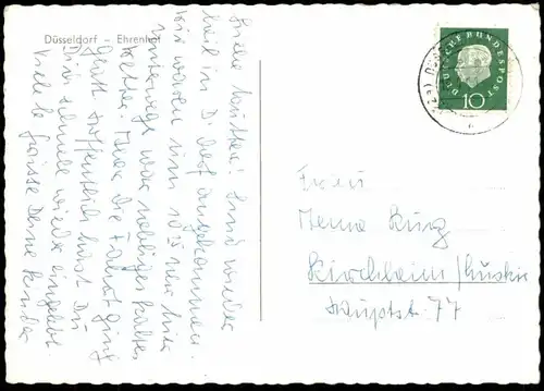ÄLTERE POSTKARTE DÜSSELDORF EHRENHOF Ansichtskarte postcard cpa AK