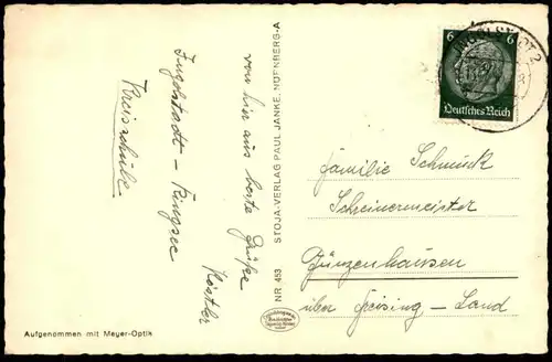 ALTE POSTKARTE INGOLSTADT AN DEN KASERNEN 1940 CAVALIER-SPRETI KASERNE Löwen lions Löwe lion Ansichtskarte cpa postcard