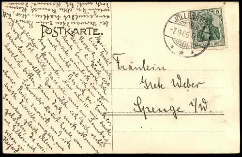 ALTE POSTKARTE GRUSS AUS JÖLLENBECK KIRCHE BIELEFELD postcard AK Ansichtskarte cpa