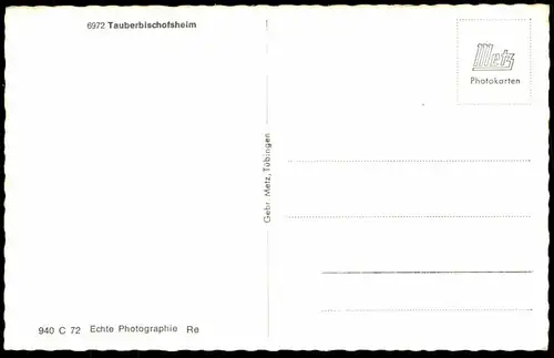 ÄLTERE POSTKARTE TAUBERBISCHOFSHEIM TOTALANSICHT GESAMTANSICHT TOTAL BLICK AUF DEN ORT AK postcard Ansichtskarte cpa