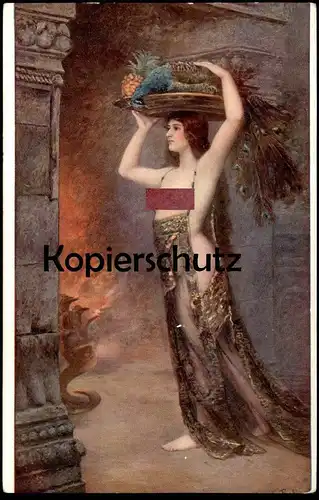 ALTE KÜNSTLER POSTKARTE CONSUELO FOULD woman Frau femme seins nus nude breast woman nudity slave cpa postcard AK