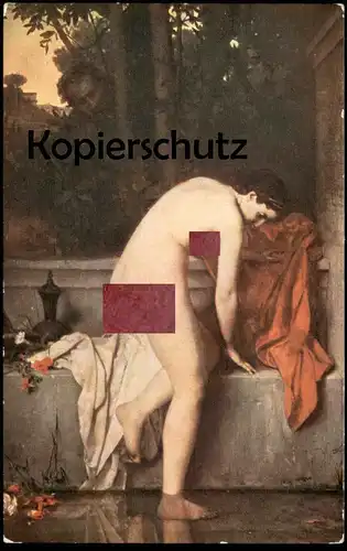 ALTE KÜNSTLER POSTKARTE J.-J. HENNER THE DECENT SUZAN KEUSCHE SUSANNA femme seins nus nude breast woman nudity postcard
