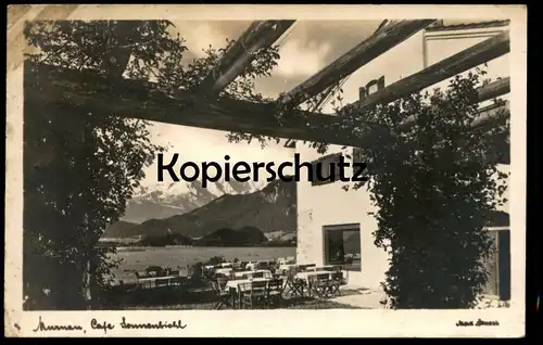 ALTE POSTKARTE MURNAU STAFFELSEE CAFE SONNENBICHL 1943 postcard Ansichtskarte cpa AK