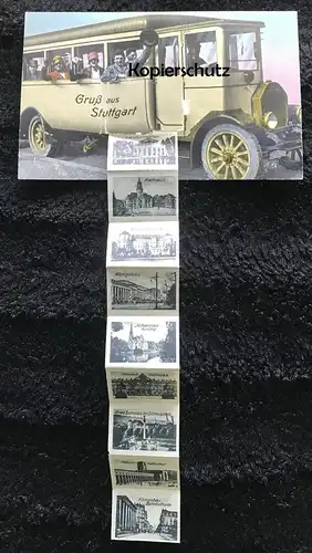 ALTE POSTKARTE GRUSS AUS STUTTGART 1929 OMNIBUS SYSTEMKARTE Bus Ansichtskarte AK cpa postcard