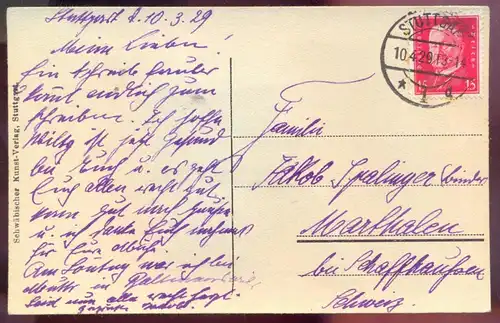 ALTE POSTKARTE GRUSS AUS STUTTGART 1929 OMNIBUS SYSTEMKARTE Bus Ansichtskarte AK cpa postcard
