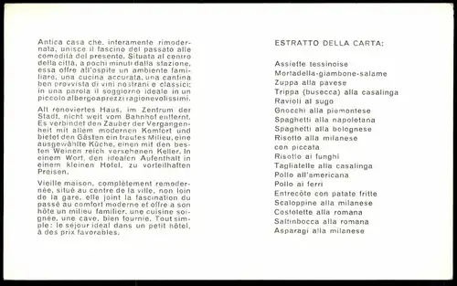 ÄLTERE KARTE LOCARNO ALBERGO DELL' ANGELO LAGO MAGGIORE TICINO Tessin Suisse Schweiz postcard cpa Ansichtskarte AK