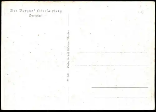 ALTE POSTKARTE BERGHOF HAUS WACHENFELD SPEISESAAL OBERSALZBERG Berchtesgaden eagles nest Ansichtskarte postcard cpa AK