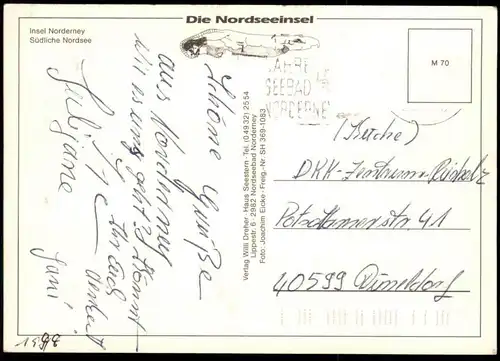 POSTKARTE NORDSEEBAD NORDERNEY FKK nudity nudist nude nudiste surfing horse riding North Sea cpa postcard Ansichtskarte