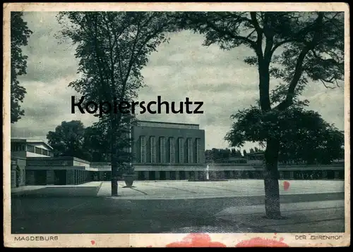 ALTE POSTKARTE MAGDEBURG DER EHRENHOF 1939 Ansichtskarte postcard cpa AK