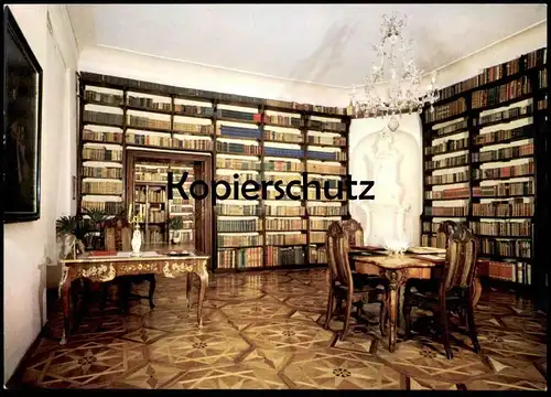 ÄLTERE POSTKARTE BRUNTAL STATNI ZAMEK KNIHOVNA Bibliothek library bibliothéque Ceska republika postcard Ansichtskarte AK