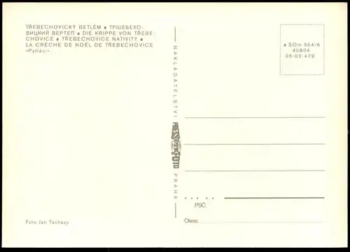 ÄLTERE POSTKARTE TREBECHOVICKY BETLEM TREBECHOVICE PYTLÁCI KRIPPE crib Tschechische Republik Ceska Jagd Jäger hunting