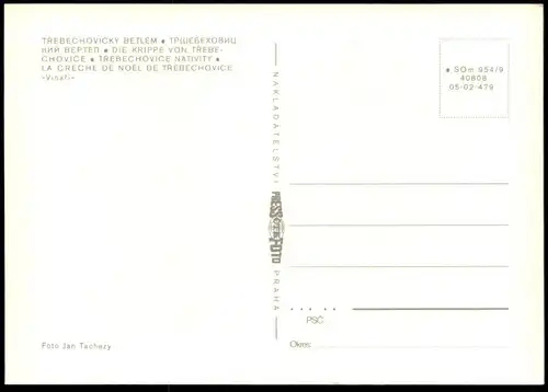 ÄLTERE POSTKARTE TREBECHOVICKY BETLEM TREBECHOVICE KRIPPE VINARI crib Tschechische Republik Ceska Cesko Wein vino vin AK