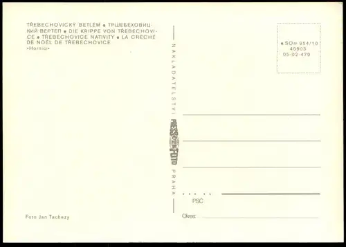 ÄLTERE POSTKARTE TREBECHOVICKY BETLEM TREBECHOVICE KRIPPE HORNÍCI Mine crib Tschechische Republik Ceska Cesko mining cpa