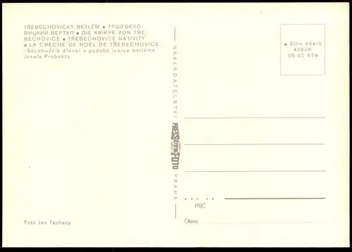 ÄLTERE POSTKARTE TREBECHOVICKY BETLEM TREBECHOVICE KRIPPE SOUSTRUZNIK DREVA crib Tschechische Republik Ceska Cesko cpa