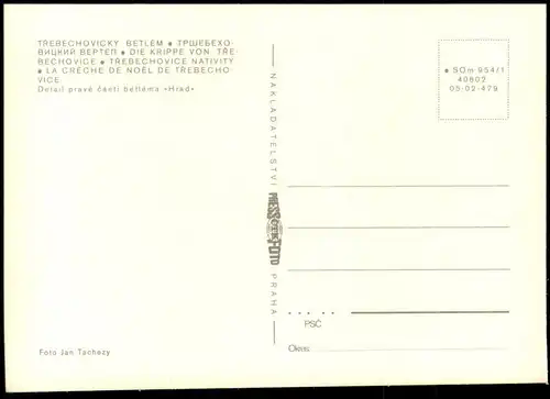 ÄLTERE POSTKARTE TREBECHOVICKY BETLEM TREBECHOVICE KRIPPE HRAD CÁSTI BETLÉMA crib Tschechische Republik Ceska Cesko cpa