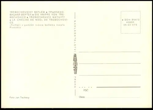 ÄLTERE POSTKARTE TREBECHOVICKY BETLEM TREBECHOVICE KRIPPE TRUHLÁR crib Tschechische Republik Ceska Cesko Holzschnitzerei