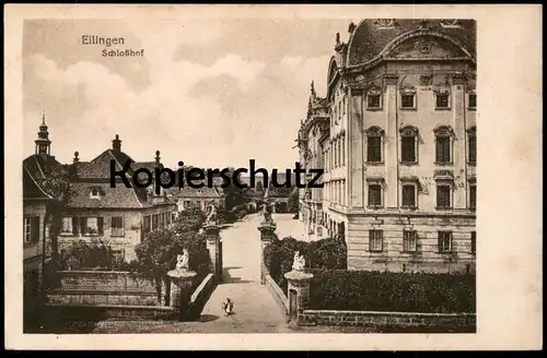 ALTE POSTKARTE ELLINGEN SCHLOSSHOF Schloss chateau Bayern cpa Ansichtskarte AK postcard cpa