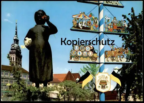 ÄLTERE POSTKARTE MÜNCHEN VIKTUALIENMARKT OLYMPIADE 1972 MARKT Liesl Karlstadt Brunnen Olympia AK postcard Ansichtskarte
