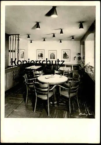ALTE POSTKARTE RESTAURANT KAISER-FRIEDRICH-HALLE MÜNSTER WESTFALEN BIERE DER GERMANIA BRAUEREI Ansichtskarte postcard AK