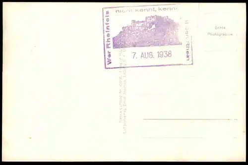 ALTE POSTKARTE ST. GOAR 1938 ORIGINAL FLIEGERAUFNAHME SCHLOSS RHEINFELS Luftbild Burg postcard Ansichtskarte AK cpa