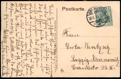 ALTE POSTKARTE OBERHOF THÜRINGEN WALDPARTIE BEIM LOUISENSITZ Wald Bäume trees Ansichtskare AK cpa postcard