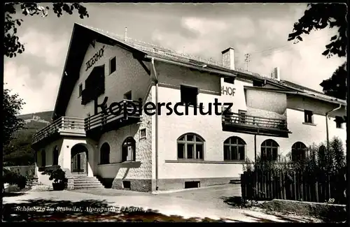 ÄLTERE POSTKARTE SCHÖNBERG STUBAITAL ALPENGASTHOF JÄGERHOF Stubai Österreich Ansichtskarte AK cpa postcard