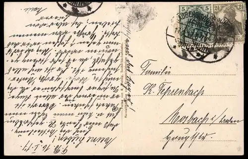 ALTE POSTKARTE TAUBERBISCHOFSHEIM MIT GEFANGENENLAGER TOTALANSICHT GESAMTANSICHT TOTAL BLICK AUF DEN ORT AK postcard