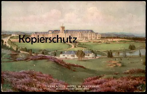 ALTE KÜNSTLER POSTKARTE GLENEAGLES SPORTS HOTEL IN PERTHSHIRE SCOTLAND RAPHAEL TUCK Tucks Ansichtskarte AK cpa postcard