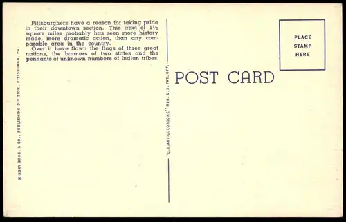 ALTE POSTKARTE DOWNTOWN PITTSBURGH PA POINT OF ALLEGHENY MONONGAMELA RIVERS FORM OHIO RIVER postcard cpa Ansichtskarte